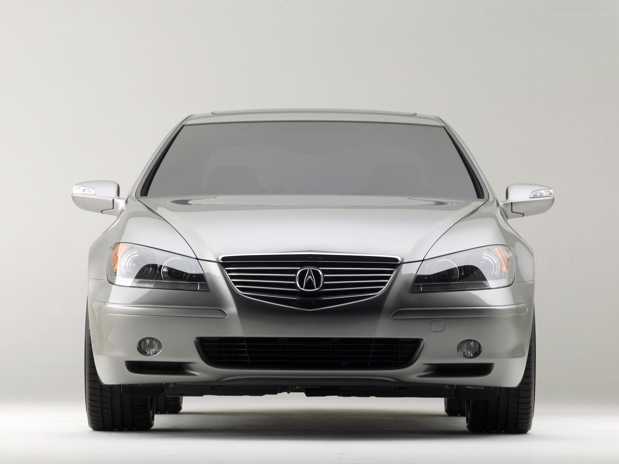 silver acura sedan front view