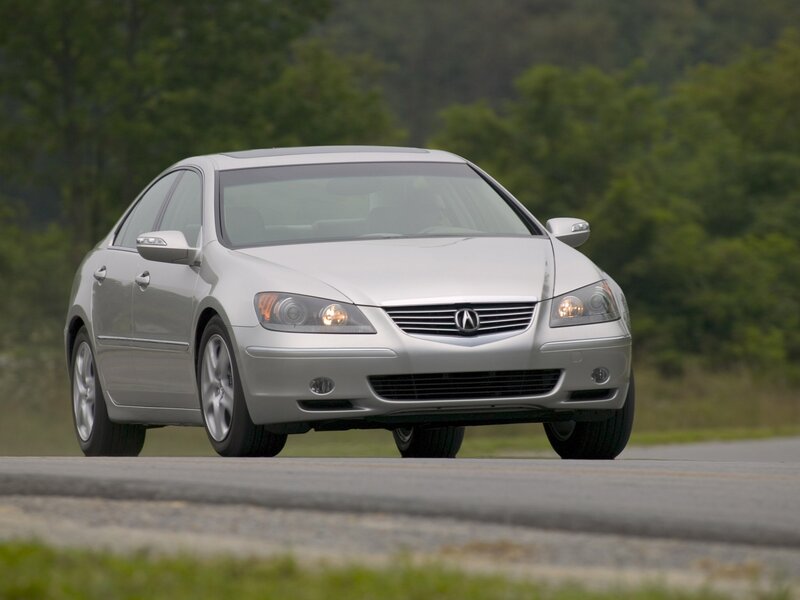 silver acura tl driving