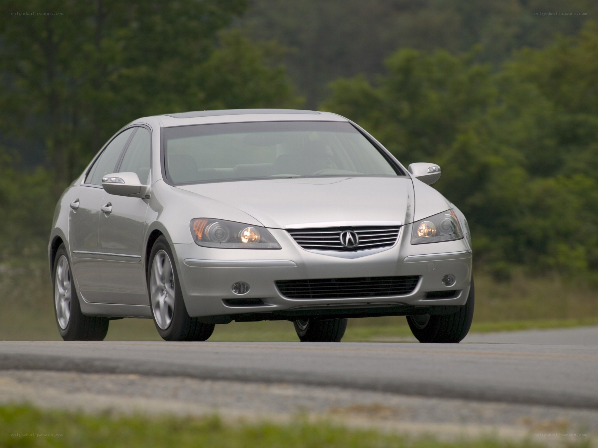 silver acura tl driving