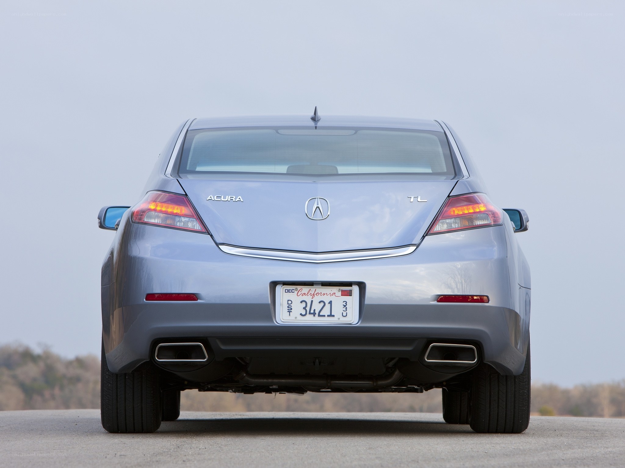 silver acura tl rear view