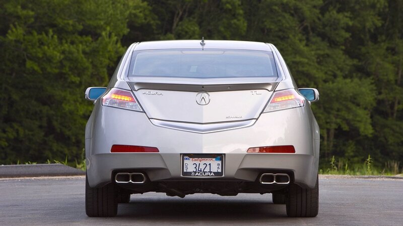 silver acura tl rear view
