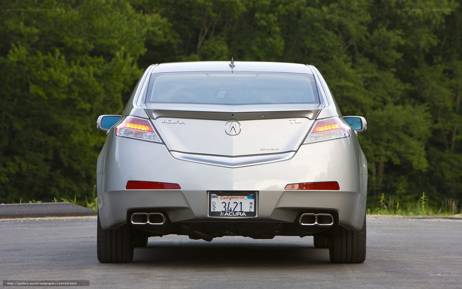 silver acura tl rear view