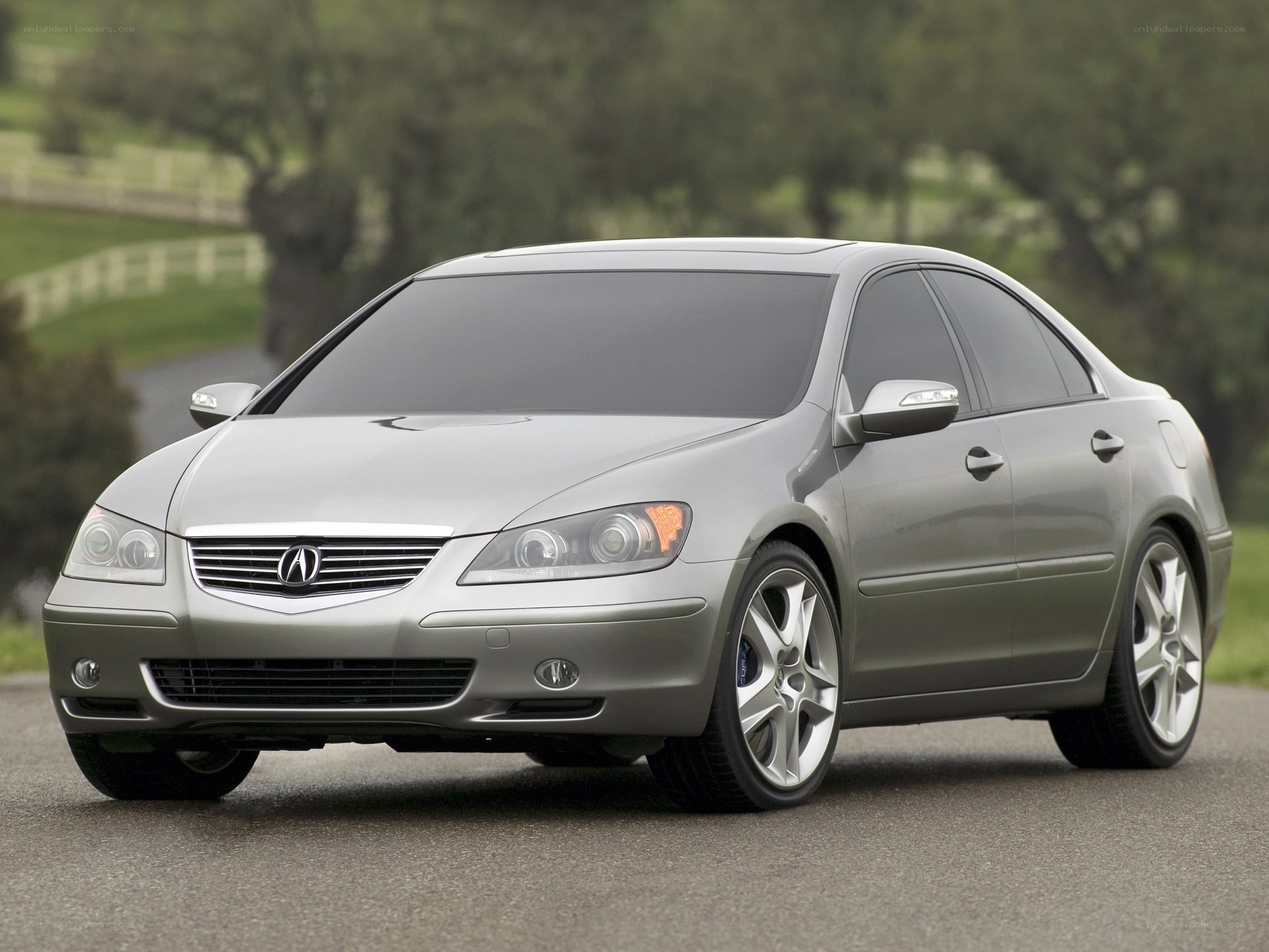 silver acura tl sedan