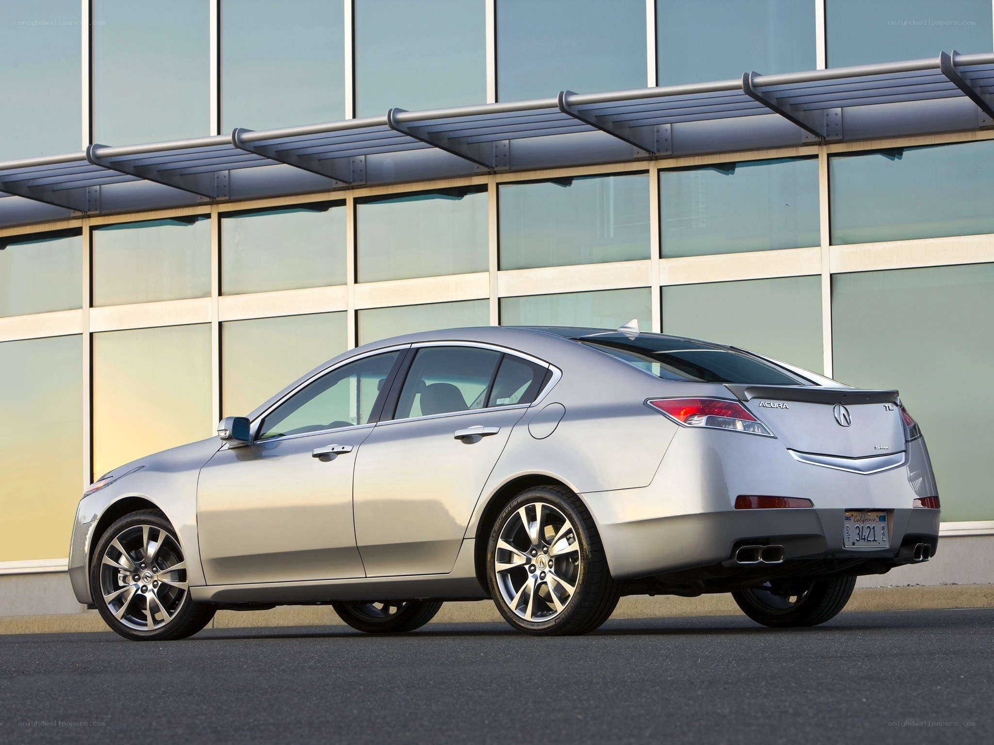 Silver Acura TL sedan