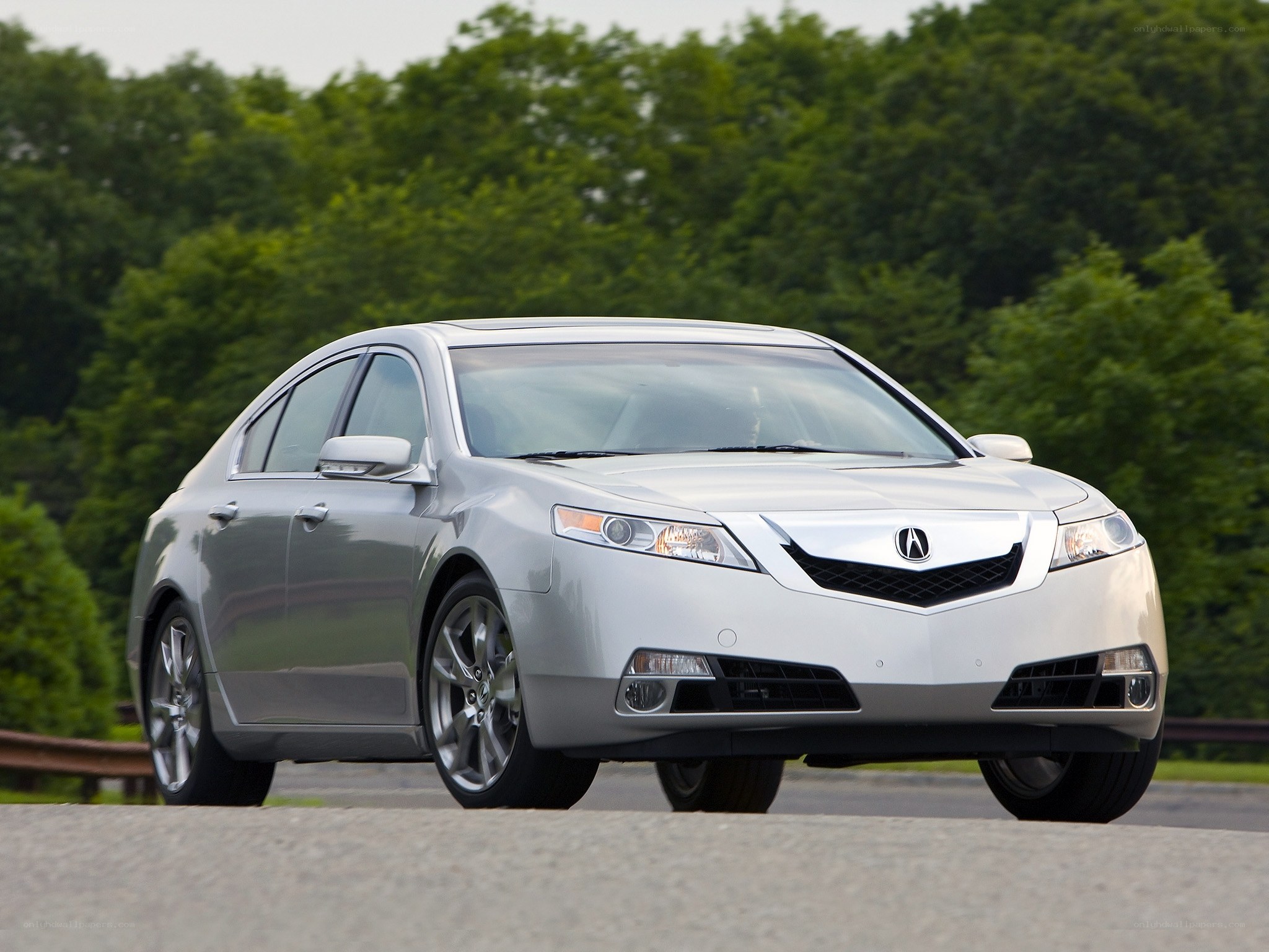 silver acura tl sedan