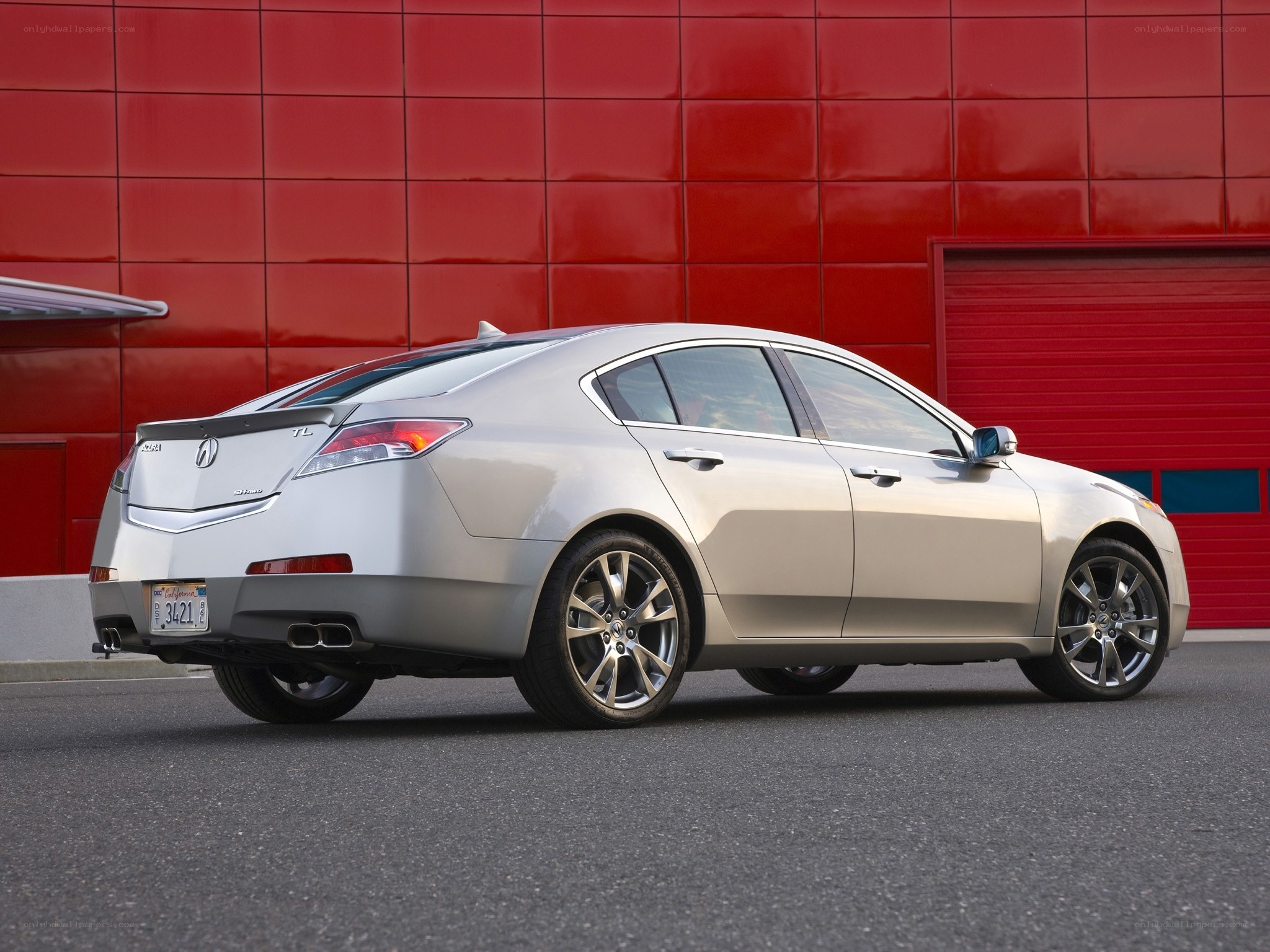 Silver Acura TL sedan