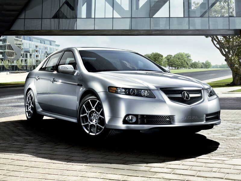 Silver Acura TL sedan