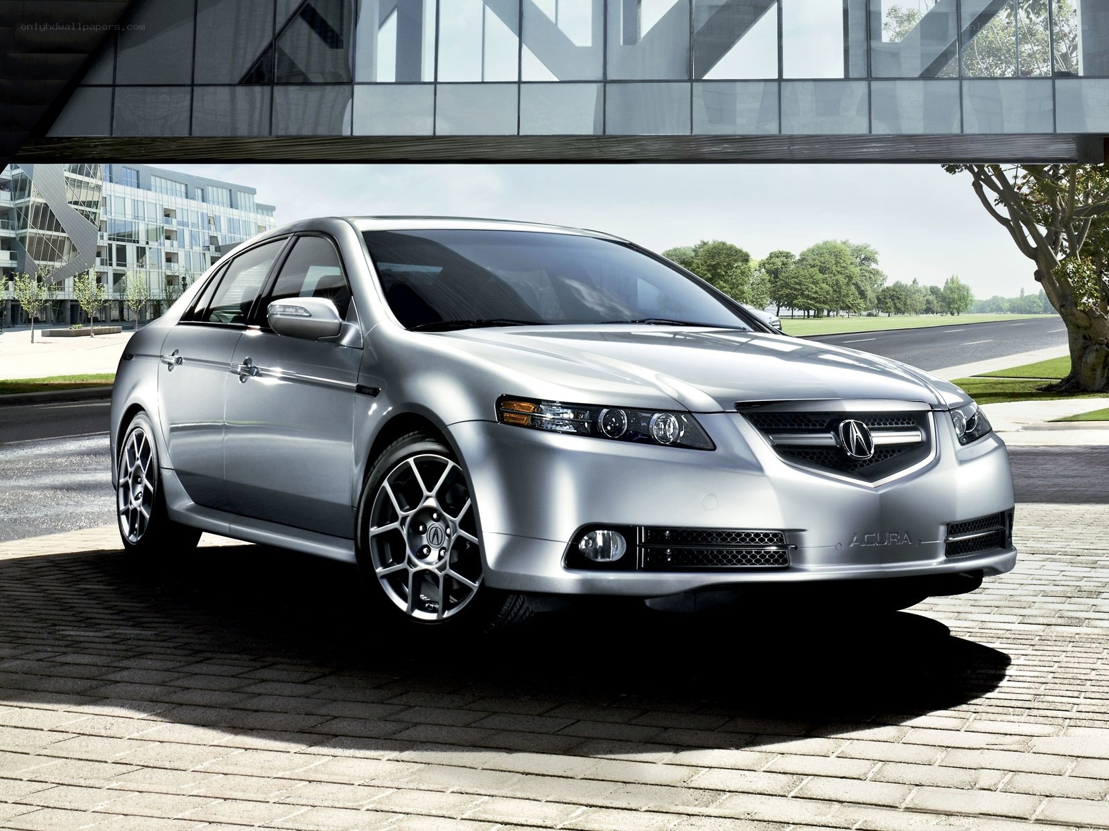 Silver Acura TL sedan