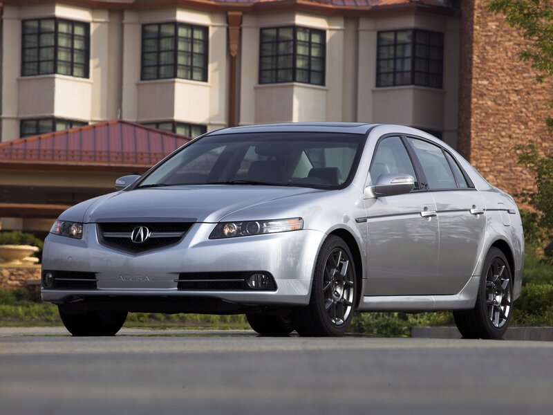 Silver Acura TL sedan