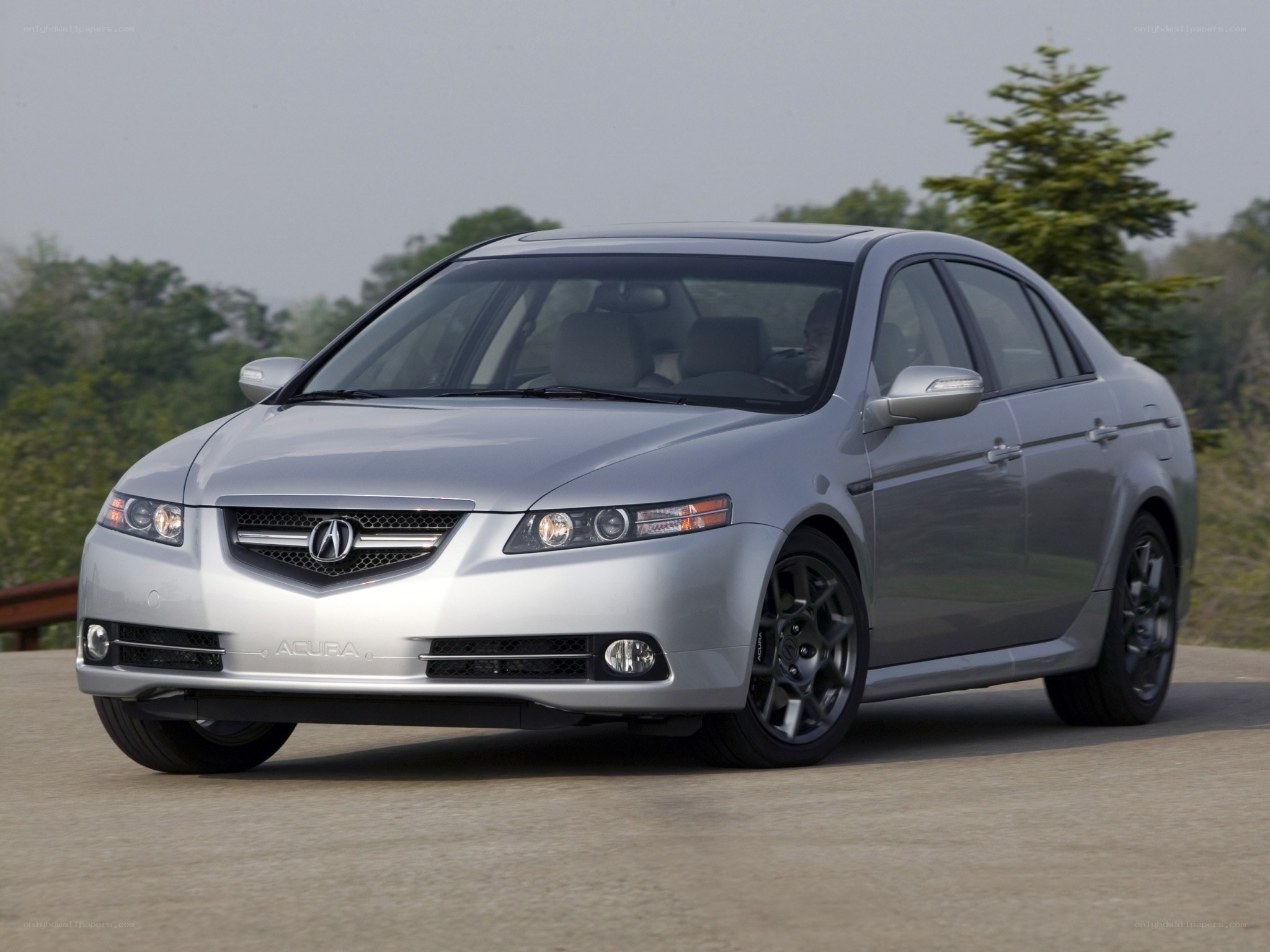silver acura tl sedan