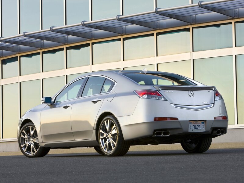 Silver Acura TL sedan
