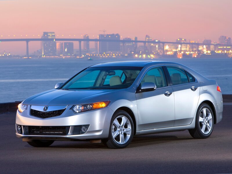 Silver Acura TL sedan