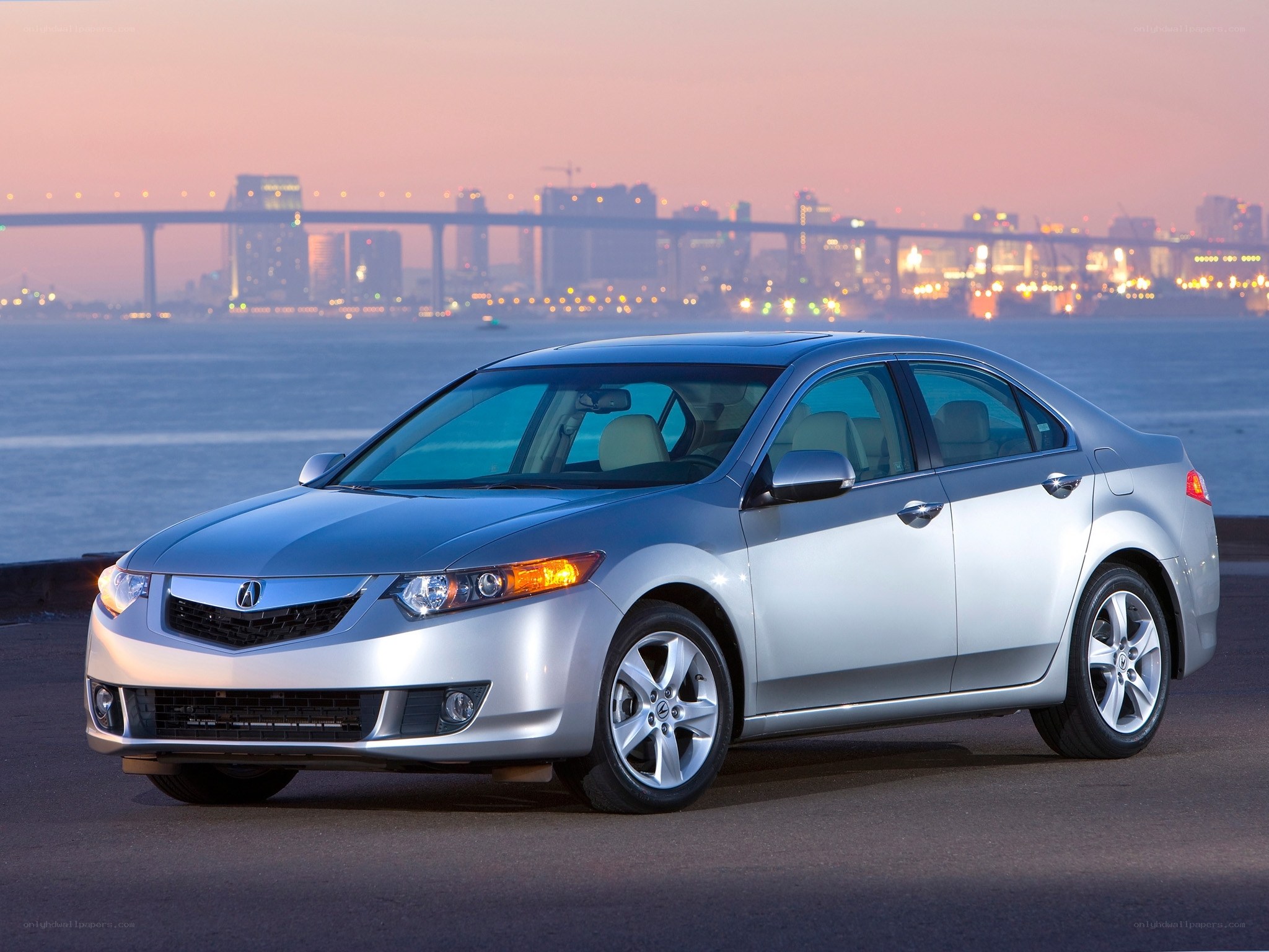 Silver Acura TL sedan