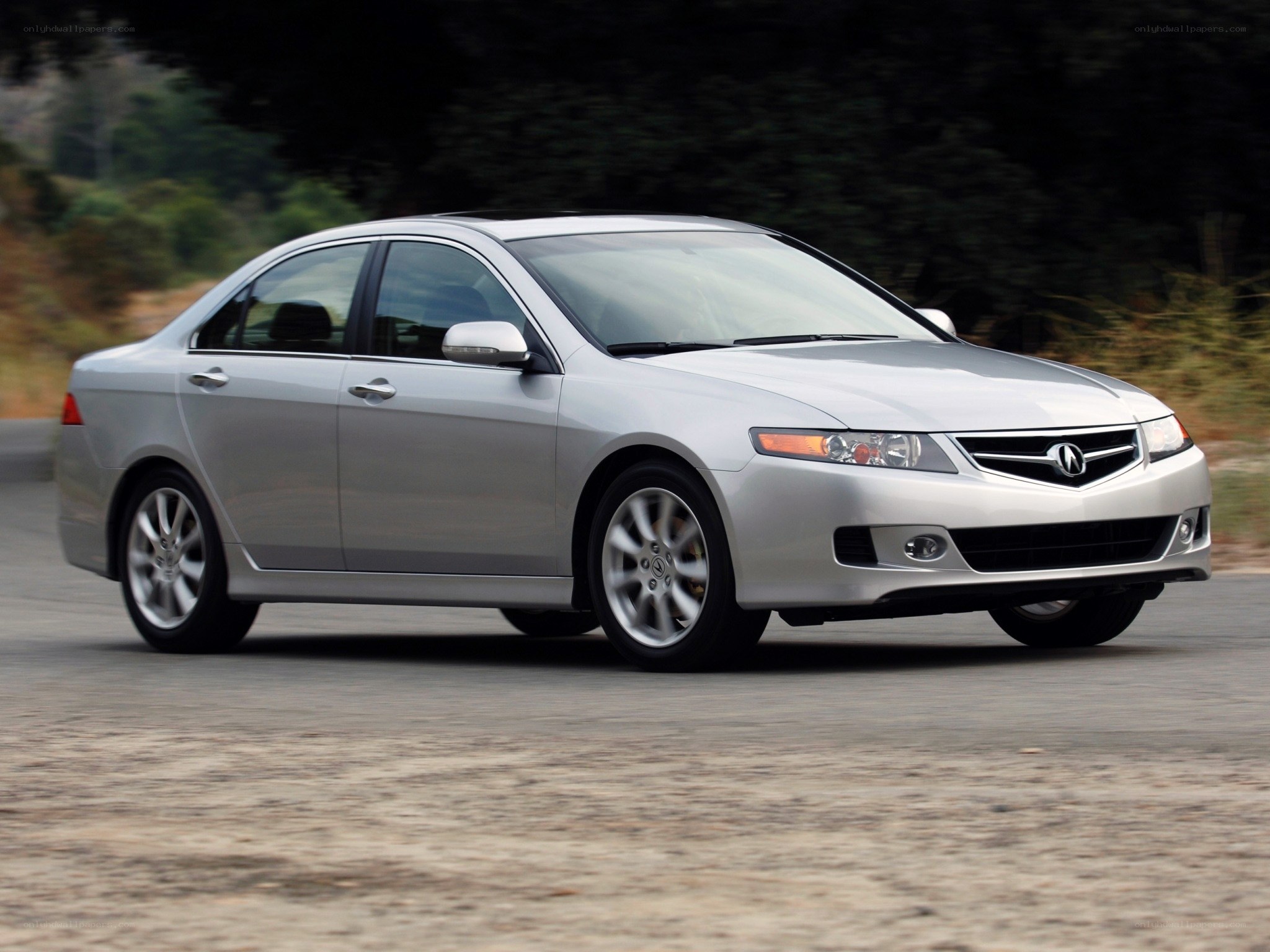 silver acura tl sedan