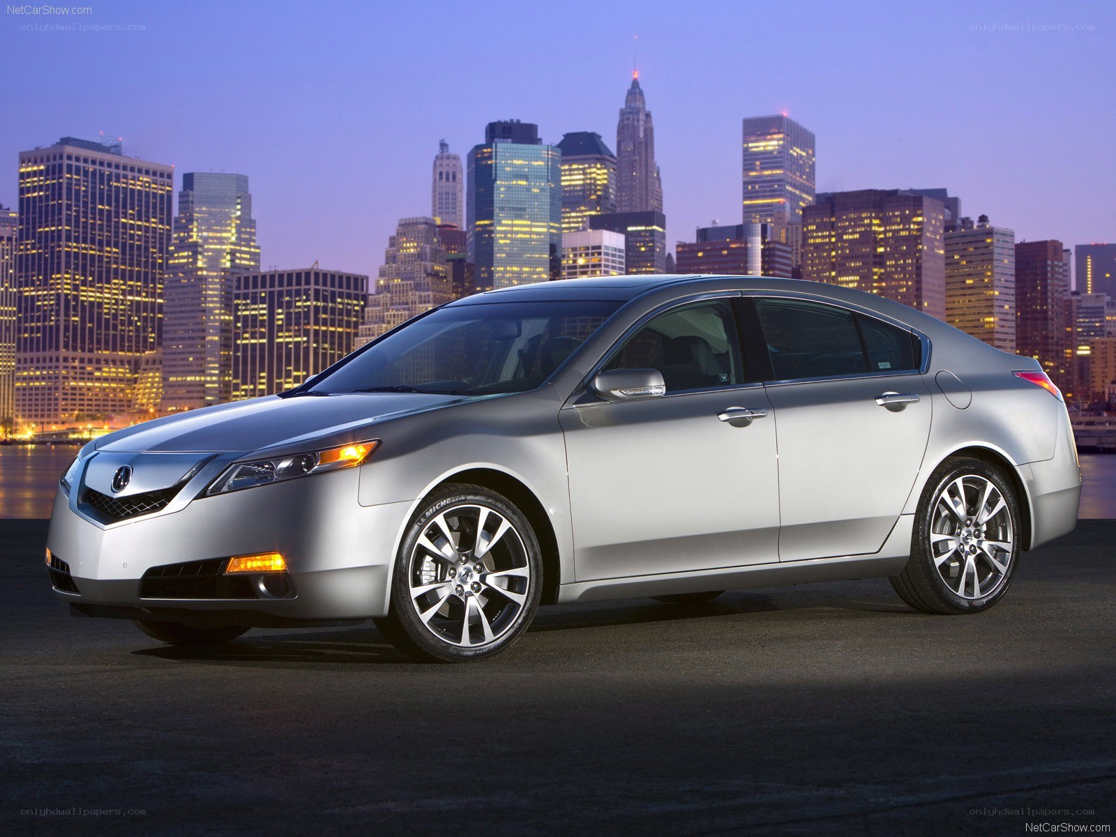 Silver Acura TL sedan