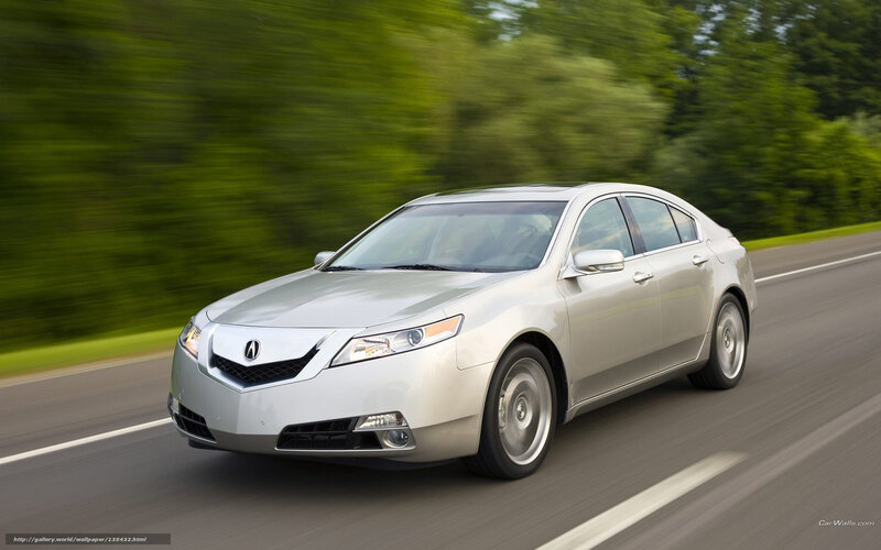 Silver Acura TL Sedan — Dynamic, Afternoon, Photograph, Car, Road