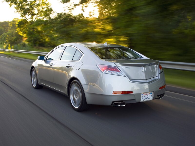 Silver Acura TL Sedan — Dynamic, Sunset