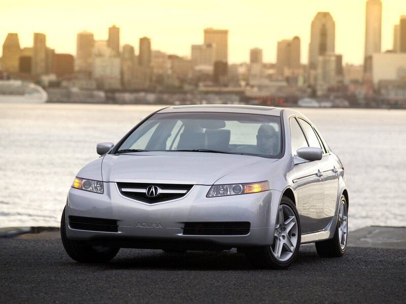 Silver Acura Tl Sedan — Serene, Sunset