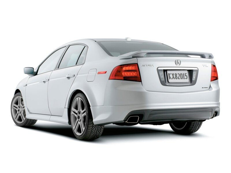 Silver Acura Tl Sedan — White