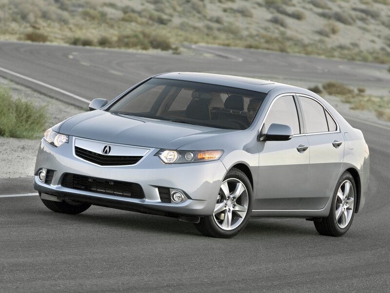 silver acura tsx on road