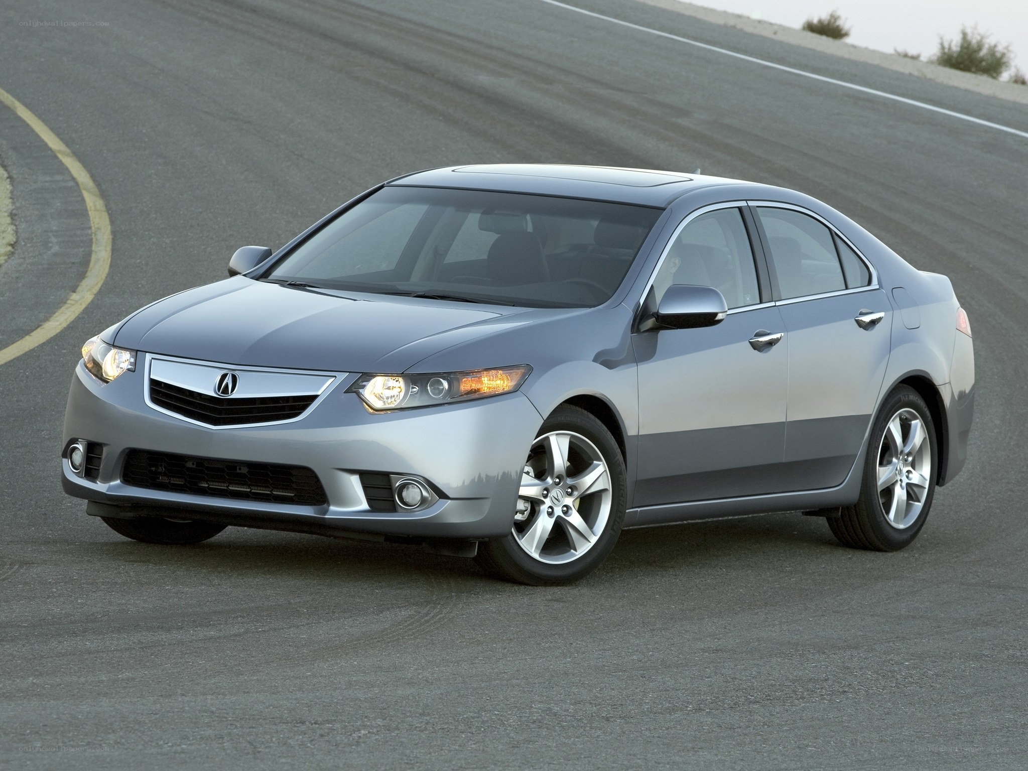 silver acura tsx sedan