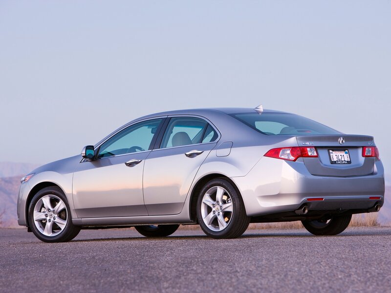 Silver Acura Tsx Sedan — Serene, Sunset