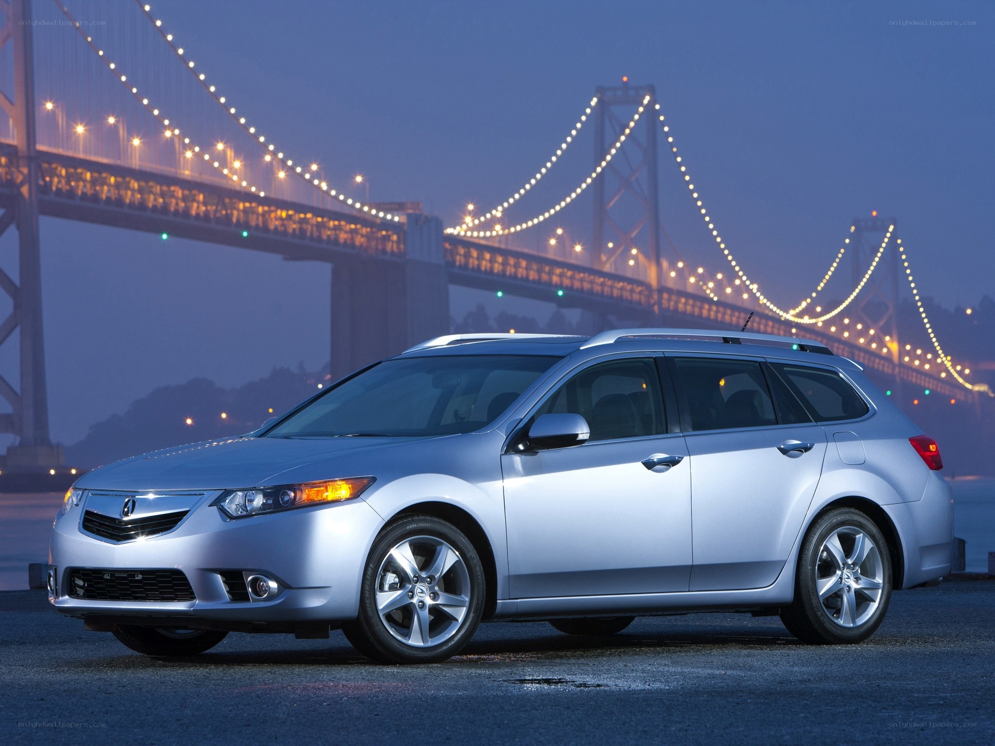 Silver Acura TSX Station Wagon