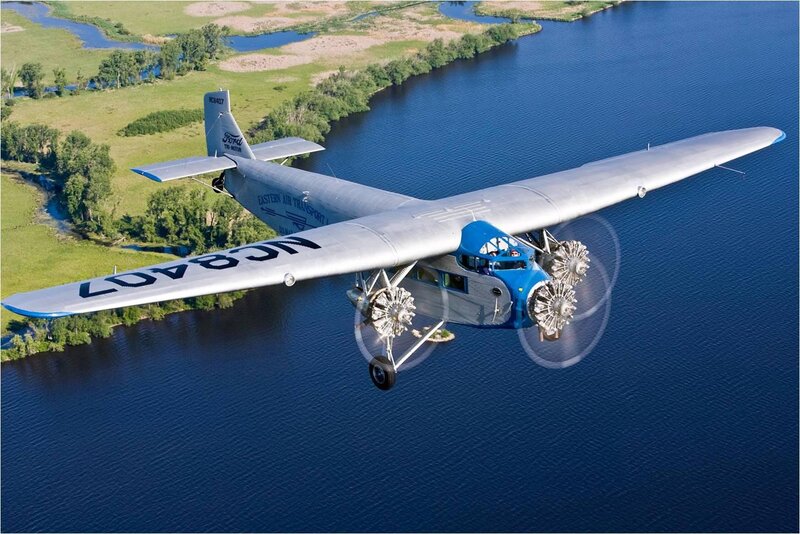 Silver Airplane Flying