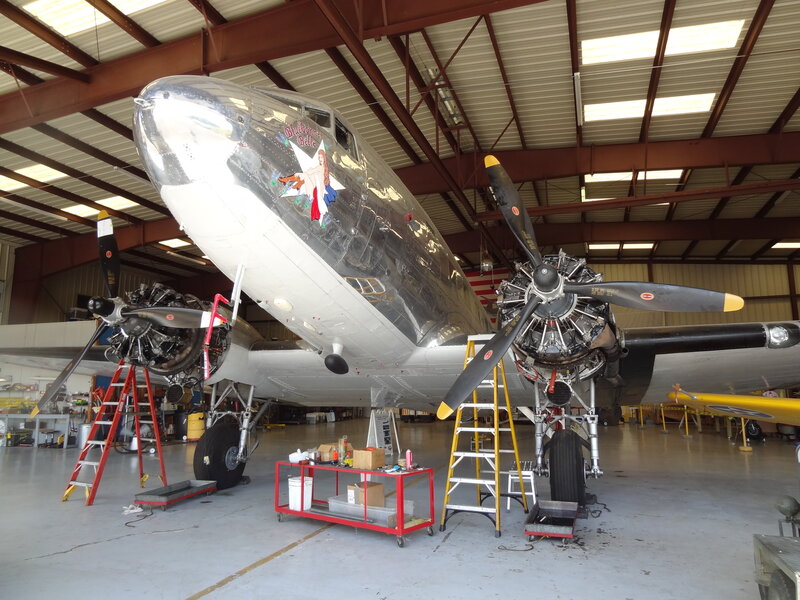 Silver Airplane in Hangar — Gray
