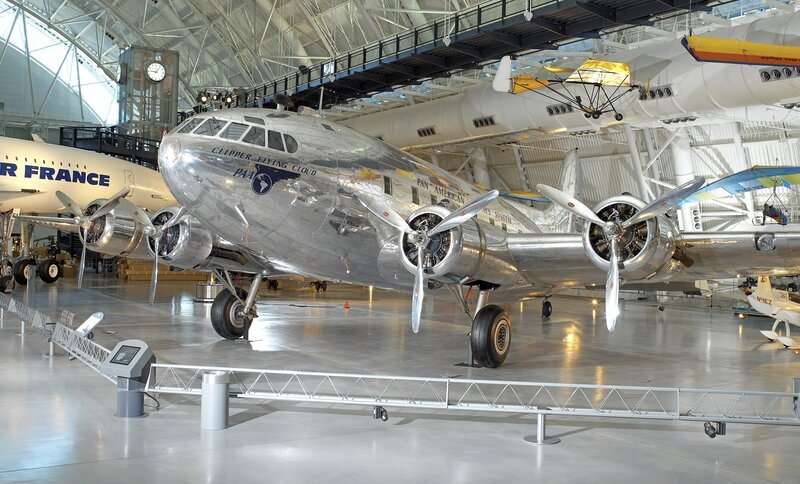 Silver Airplane in Museum