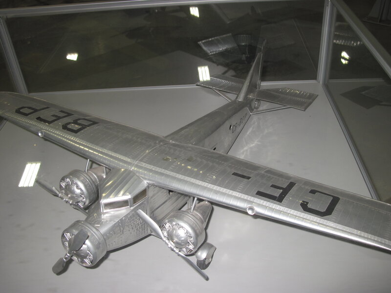 Silver Airplane Model