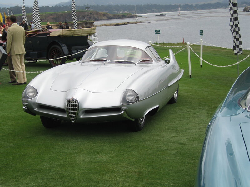 Silver Alfa Romeo at car show