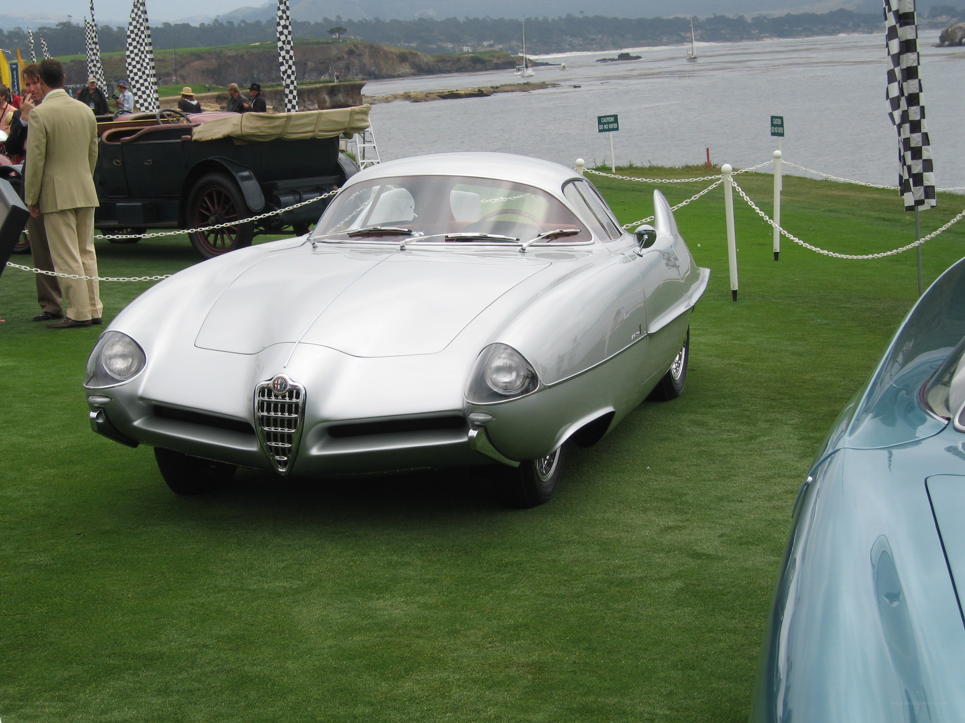Silver Alfa Romeo at car show
