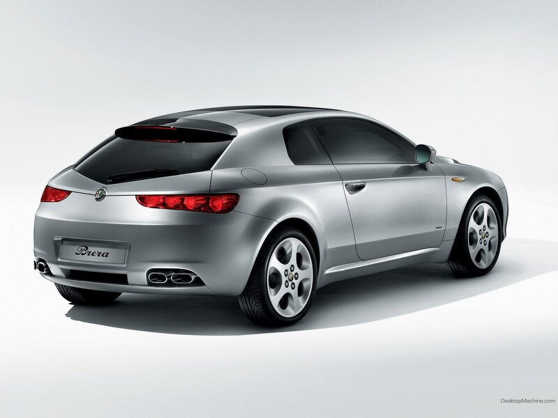 Silver Alfa Romeo Brera — Neutral, Photograph, Car, Taillights