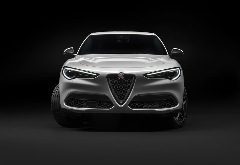 Silver Alfa Romeo Car — White, Dramatic, Photograph