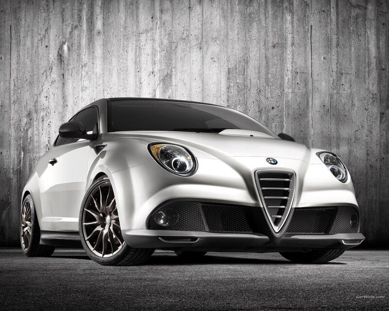 Silver Alfa Romeo Car — White, Dramatic
