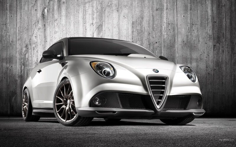Silver Alfa Romeo Car — White