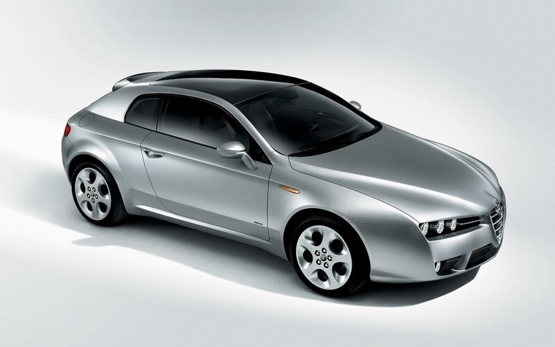 silver alfa romeo concept car