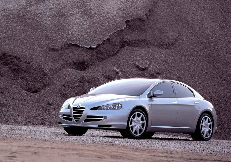Silver Alfa Romeo concept car