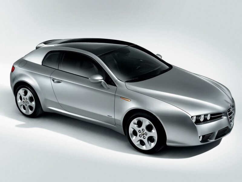silver alfa romeo concept car