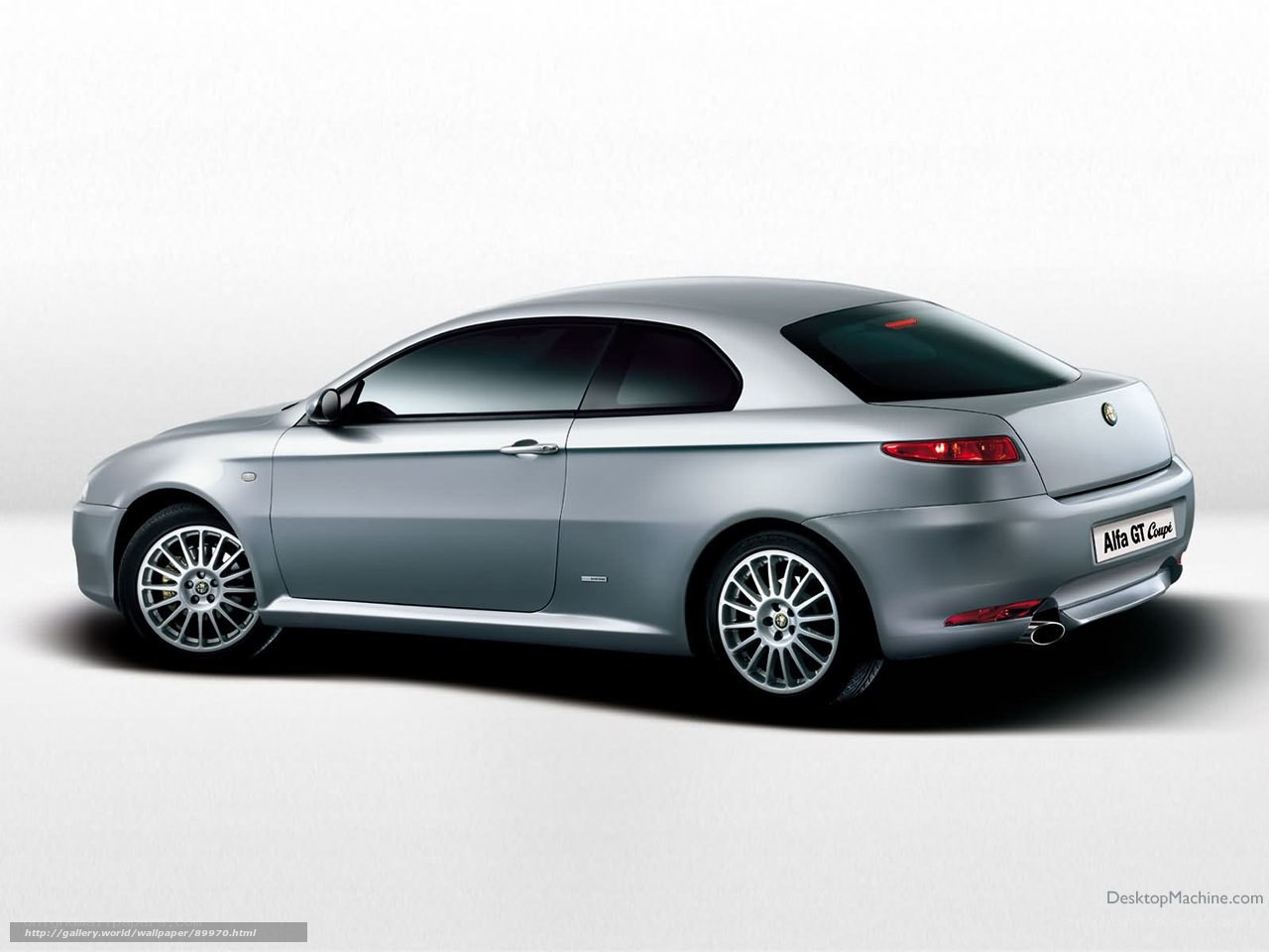 silver alfa romeo coupe