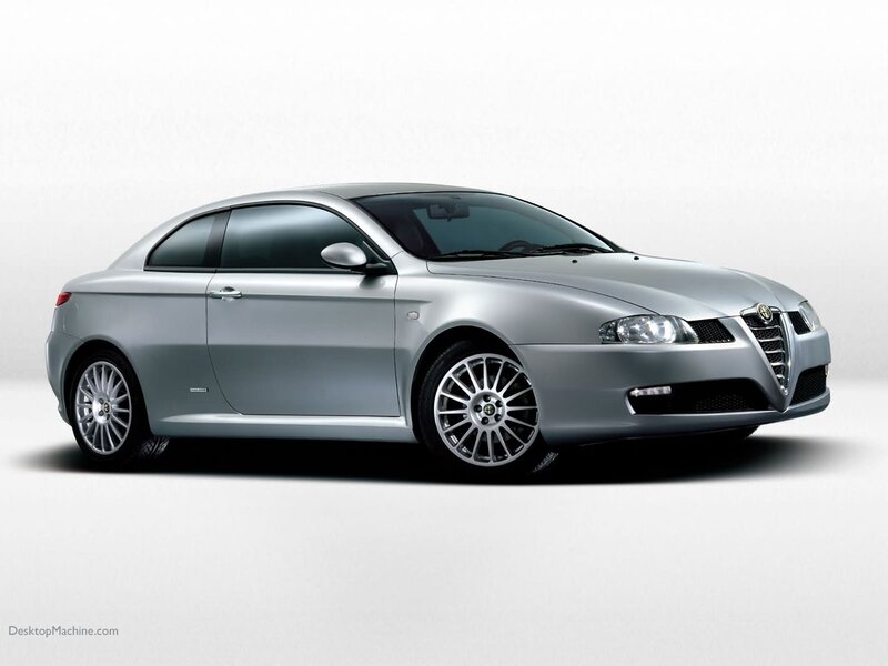 silver alfa romeo coupe