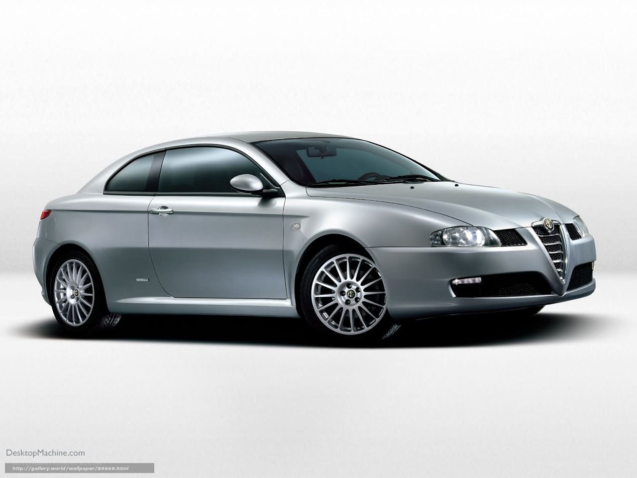silver alfa romeo coupe