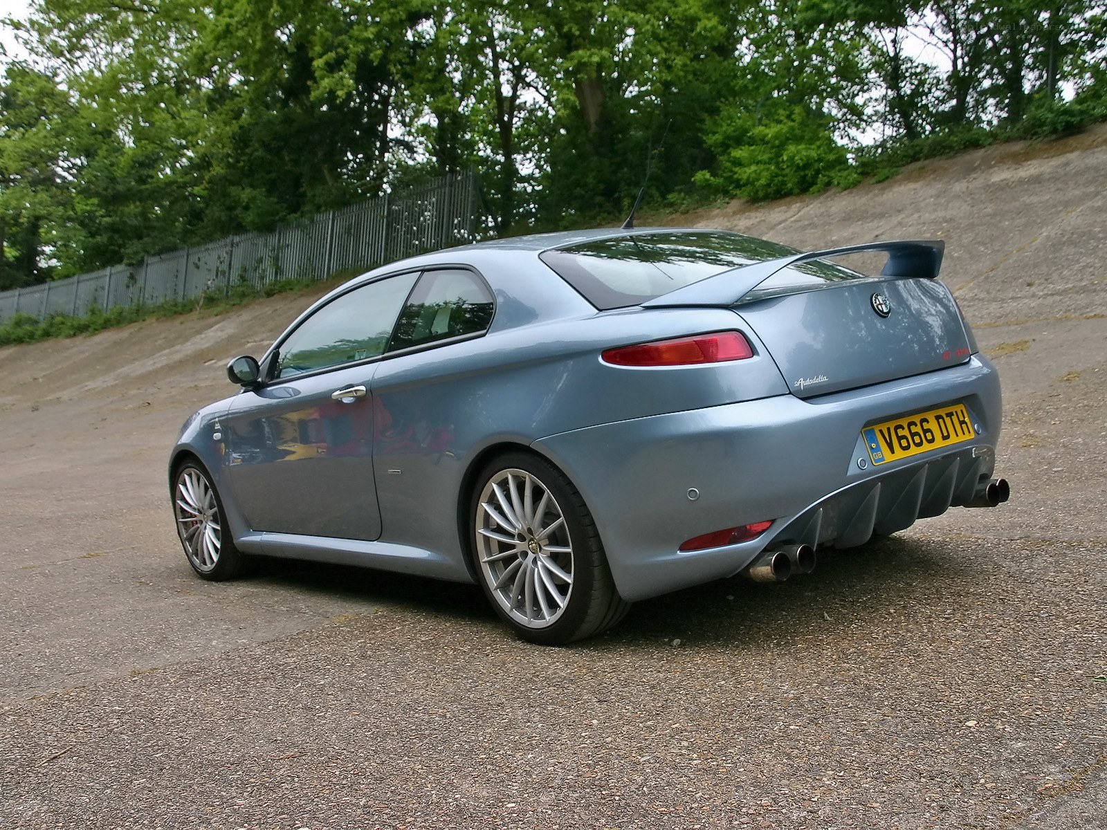 silver alfa romeo gt