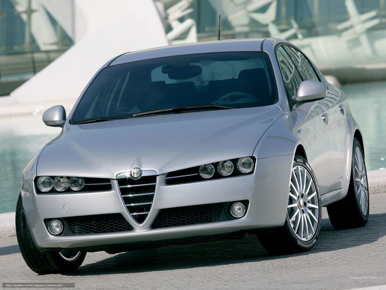 silver alfa romeo sedan