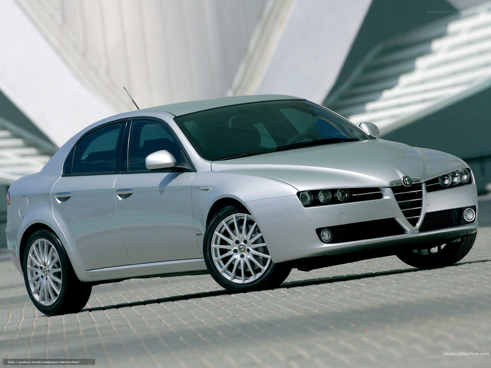 silver alfa romeo sedan