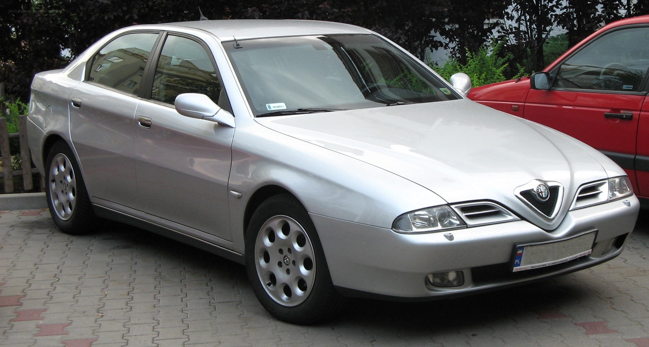 silver alfa romeo sedan