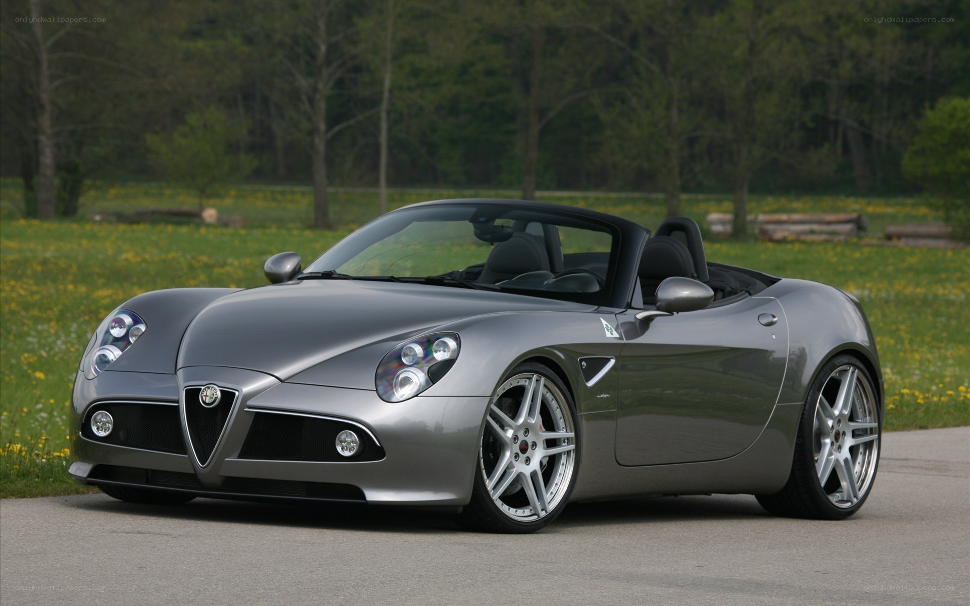 Silver Alfa Romeo Spider