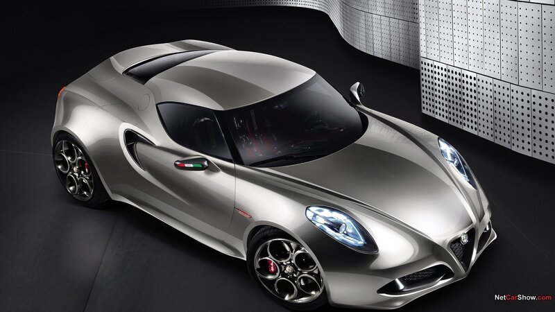 Silver Alfa Romeo sports car