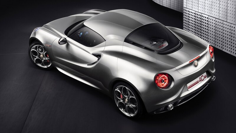 Silver Alfa Romeo sports car